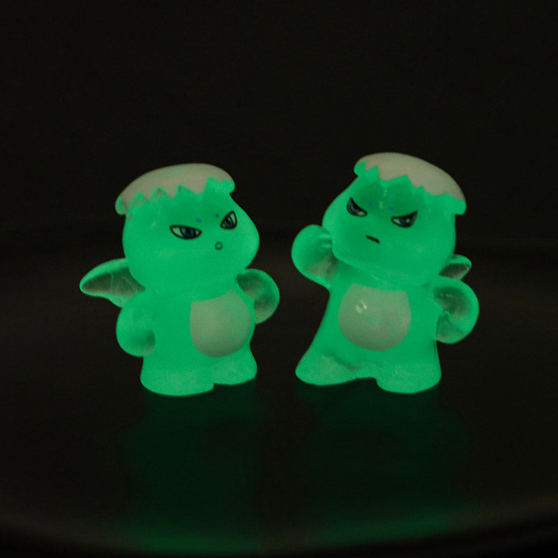 FS4886- Three - Dimensional Mini Snow - Topped Milk Dragon, Luminous Pen Toppers