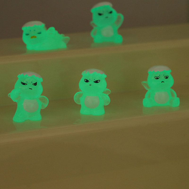 FS4886- Three - Dimensional Mini Snow - Topped Milk Dragon, Luminous Pen Toppers