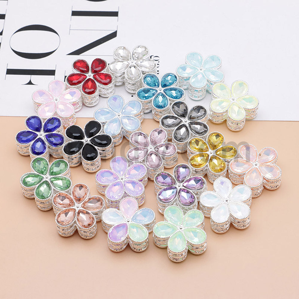 FS1642-25MM Mocha Diamond Flower Metal Beads Fit For Beadable Pen