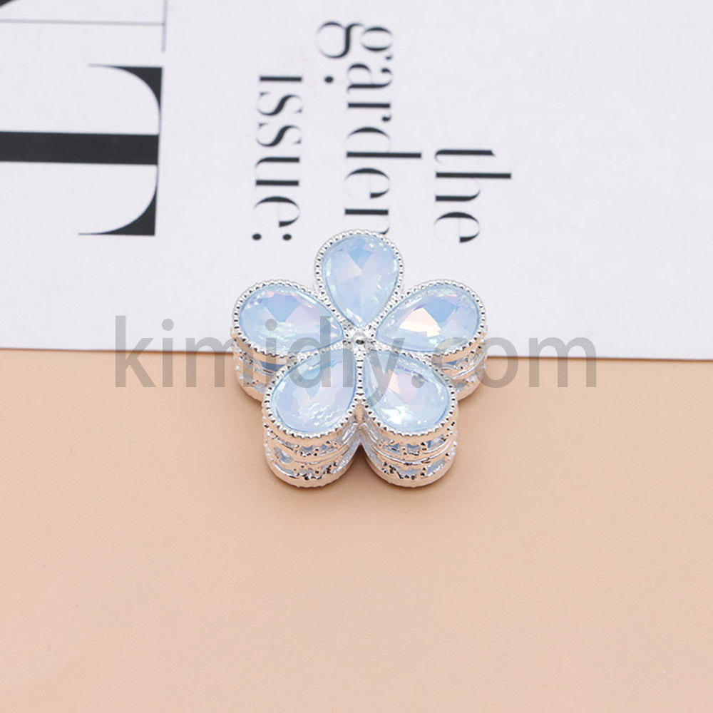 FS1642-25MM Mocha Diamond Flower Metal Beads Fit For Beadable Pen
