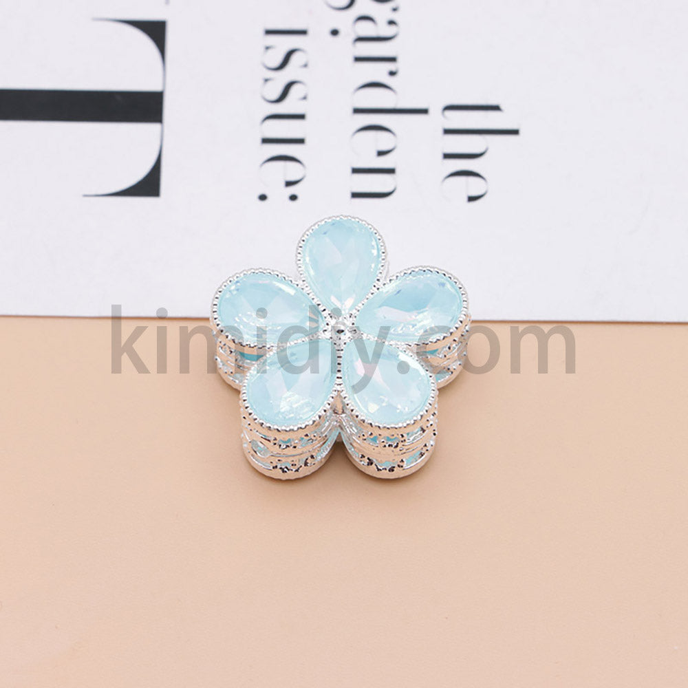 FS1642-25MM Mocha Diamond Flower Metal Beads Fit For Beadable Pen
