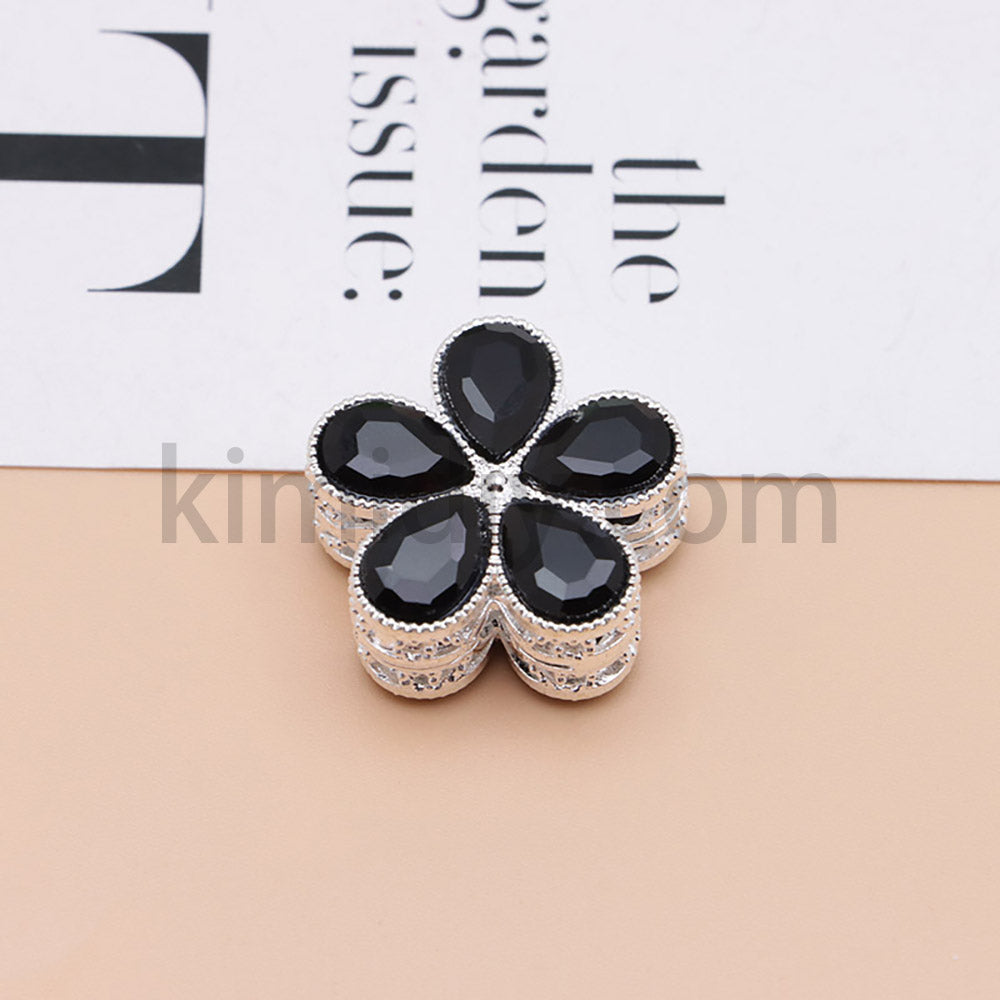 FS1642-25MM Mocha Diamond Flower Metal Beads Fit For Beadable Pen