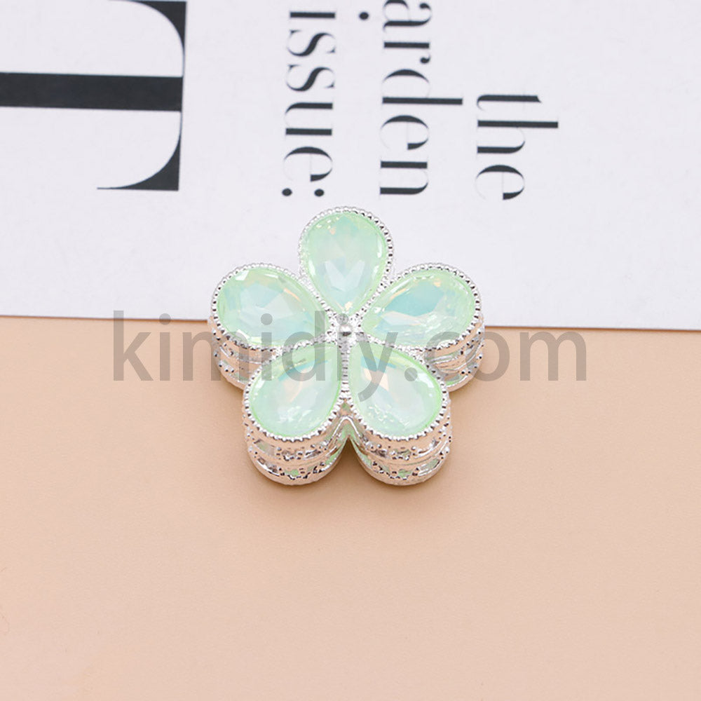 FS1642-25MM Mocha Diamond Flower Metal Beads Fit For Beadable Pen
