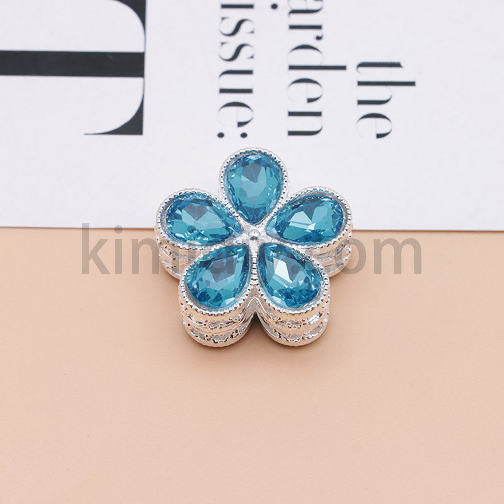 FS1642-25MM Mocha Diamond Flower Metal Beads Fit For Beadable Pen