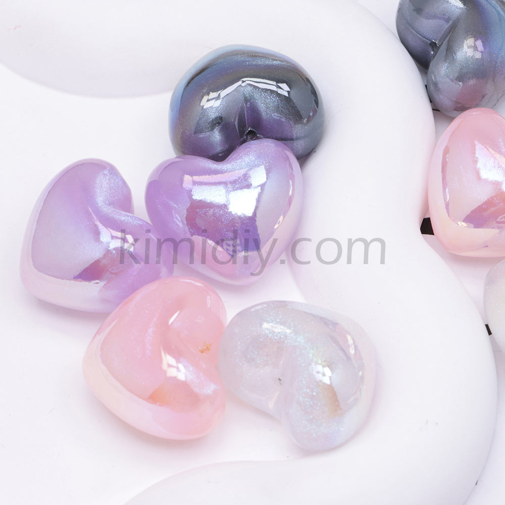 FS3431- Heart Half Hole Pendant Beads