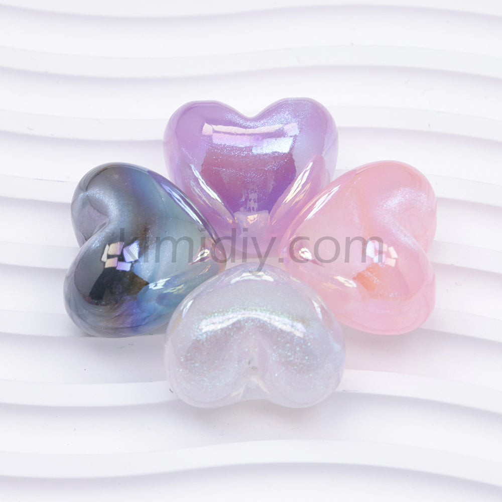 FS3431- Heart Half Hole Pendant Beads