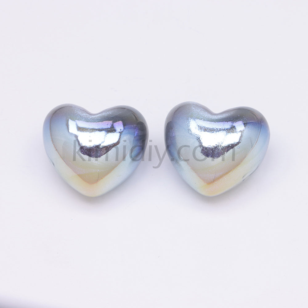 FS3431- Heart Half Hole Pendant Beads