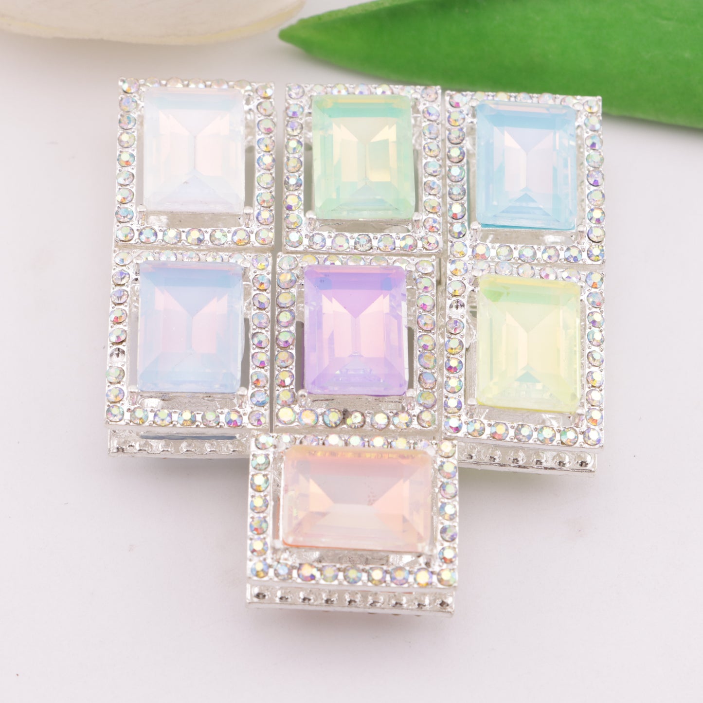 FS6331- Rectangular Four-way Alloy Beads