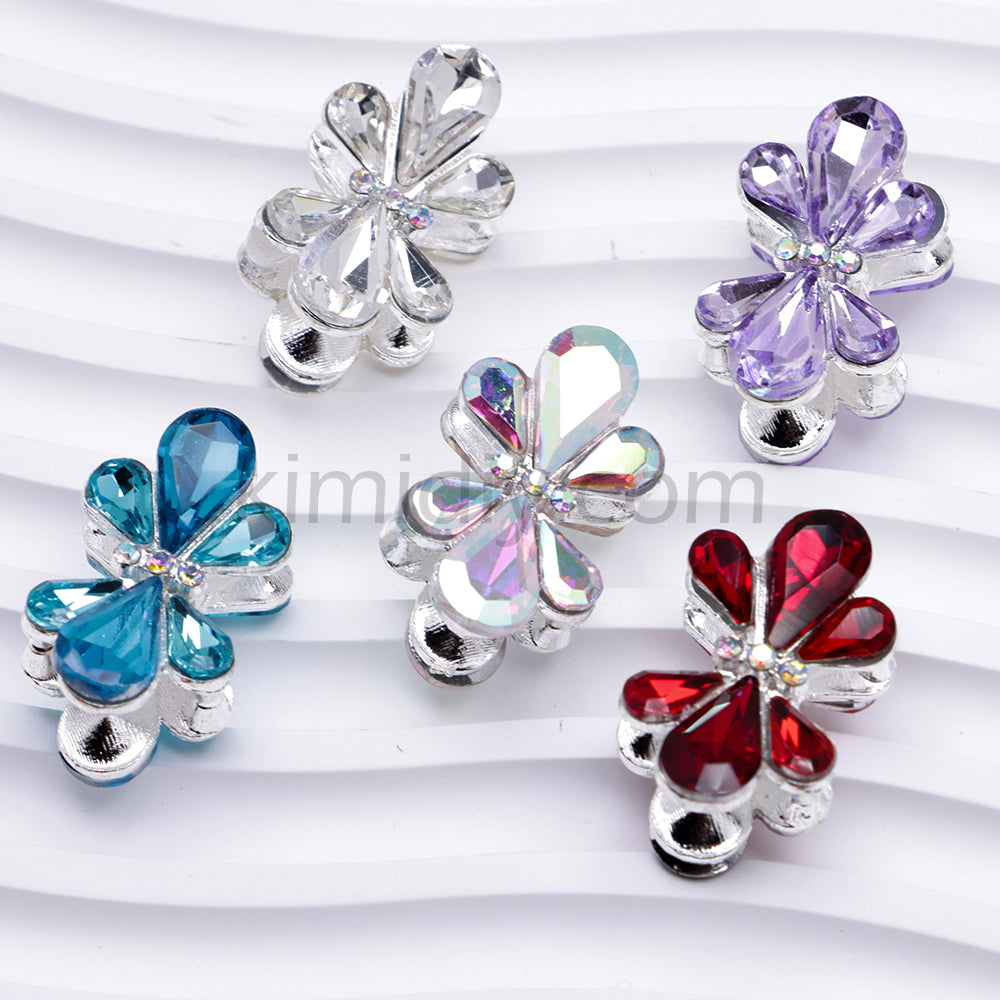 FS4855-5 Pieces Crystal Diamond Butterfly Metal Beads Fit For Beadable Pens