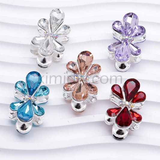 FS4855-5 Pieces Crystal Diamond Butterfly Metal Beads Fit For Beadable Pens