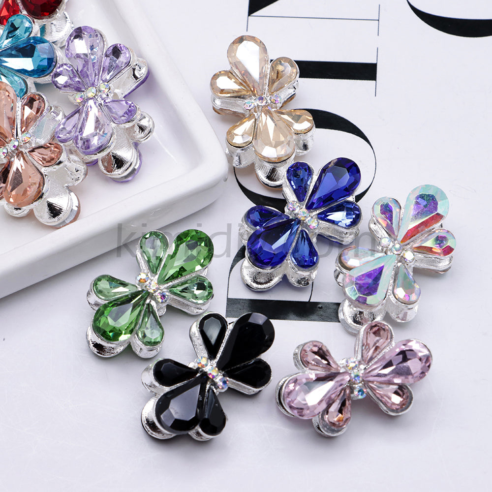 FS4855-5 Pieces Crystal Diamond Butterfly Metal Beads Fit For Beadable Pens