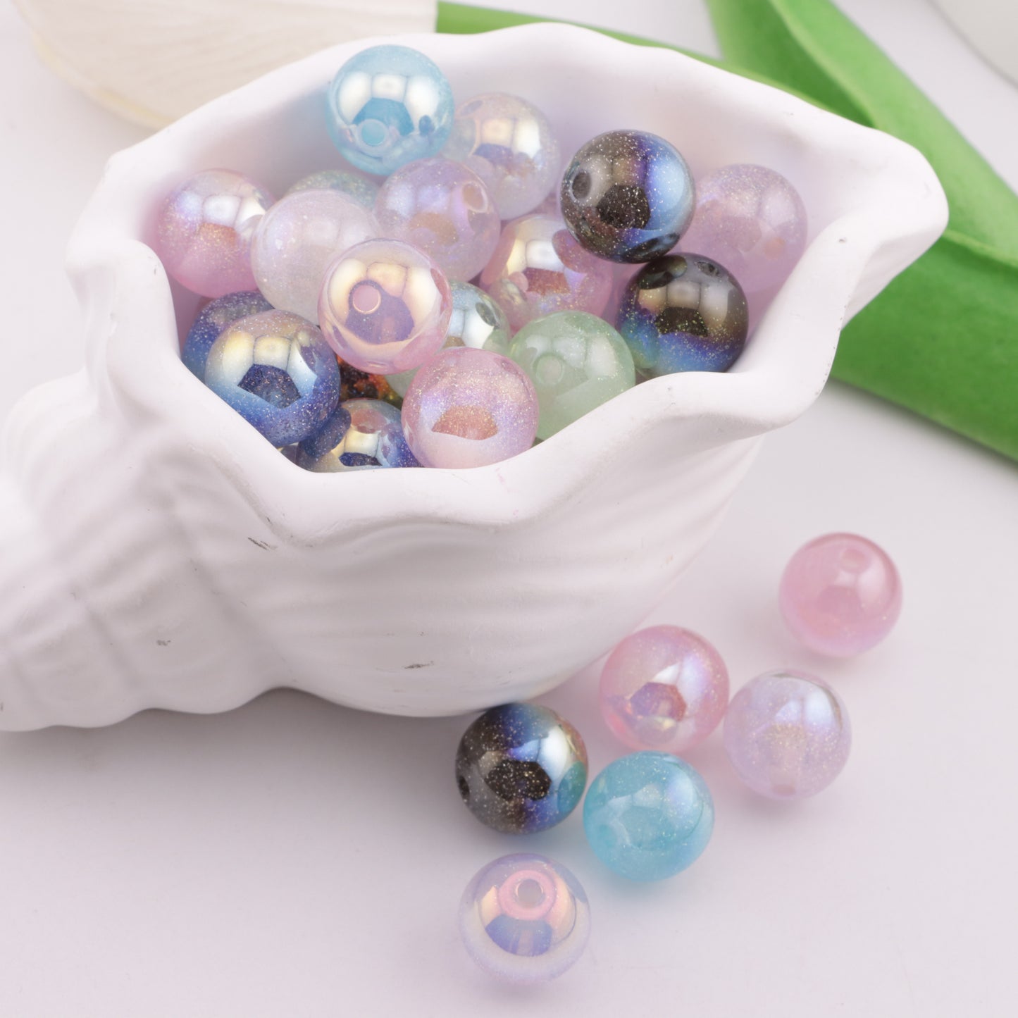 FS6240- 12mm Galaxy Resin Beads