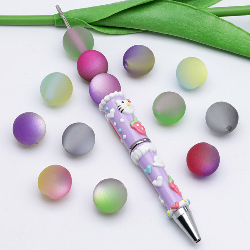 FS5231- 16mm Two-Color Cat Eyes Beads Iridescent Two-Color Cat Eye Beads