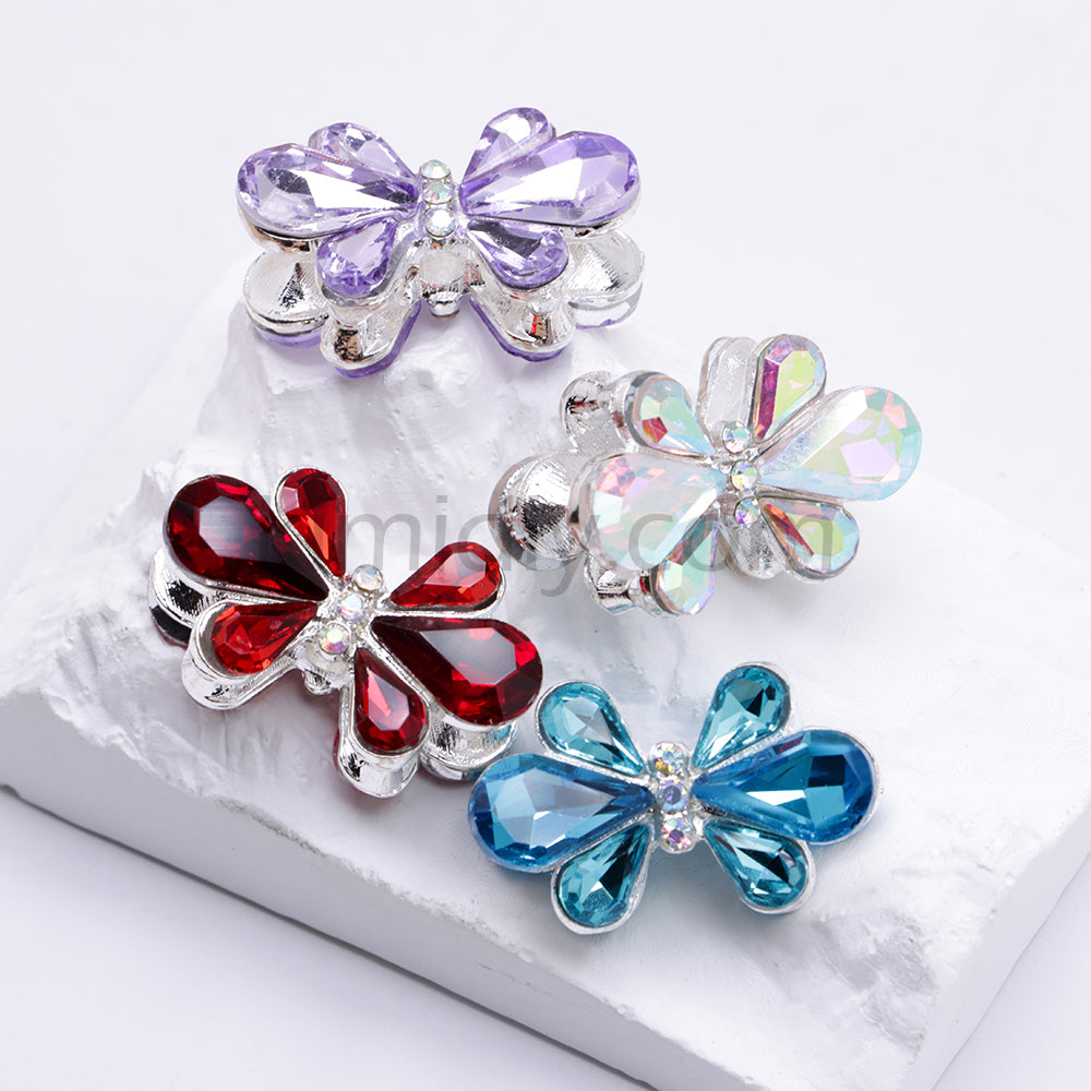 FS4855-5 Pieces Crystal Diamond Butterfly Metal Beads Fit For Beadable Pens