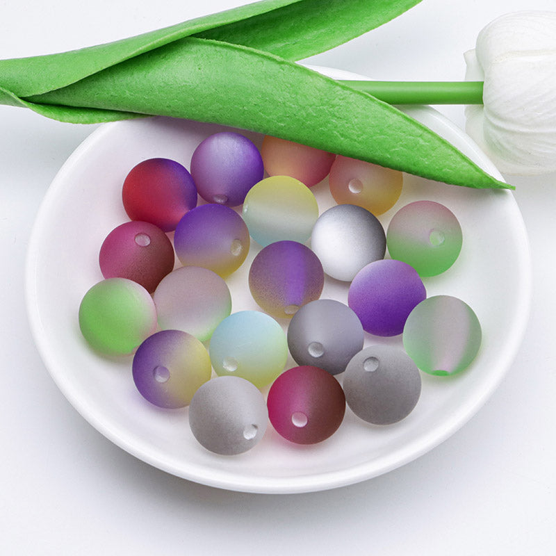 FS5231- 16mm Two-Color Cat Eyes Beads Iridescent Two-Color Cat Eye Beads