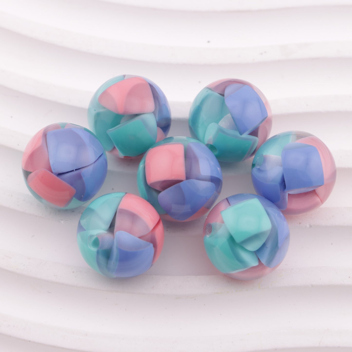 FS6354- 16mm Cheese Color-Blocked Beads Fit For Pen
