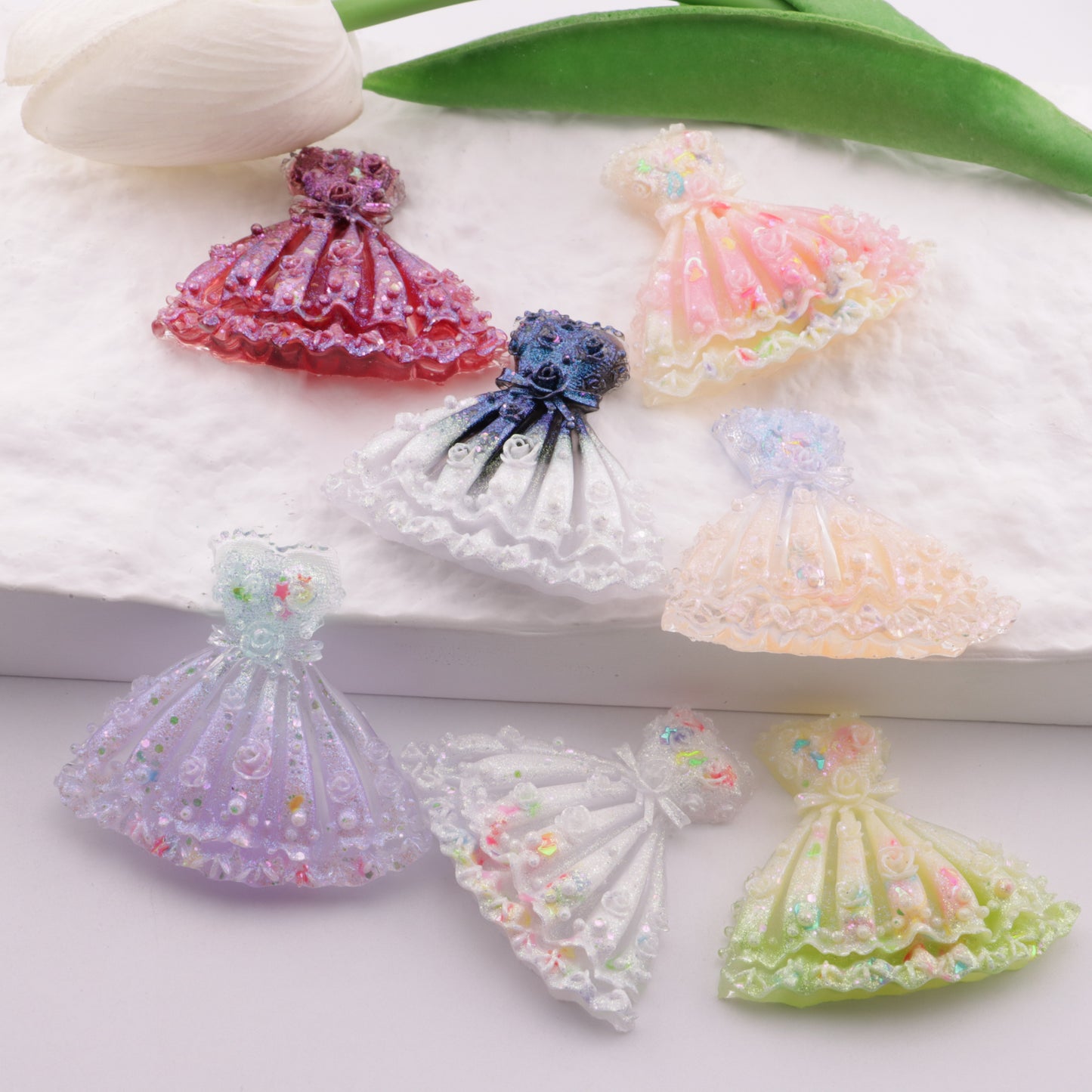FS6383- 47×41Mm Luminous Rose Dress Charms