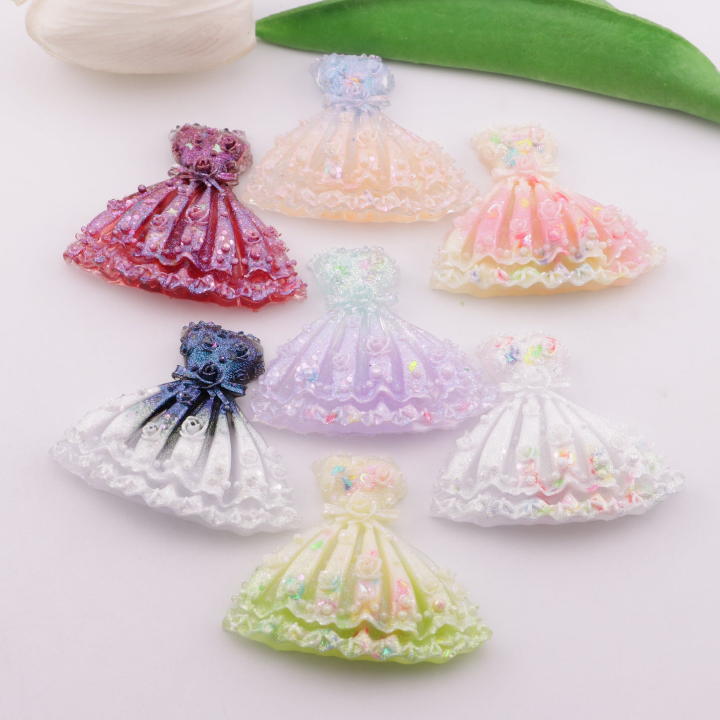 FS6383- 47×41Mm Luminous Rose Dress Charms
