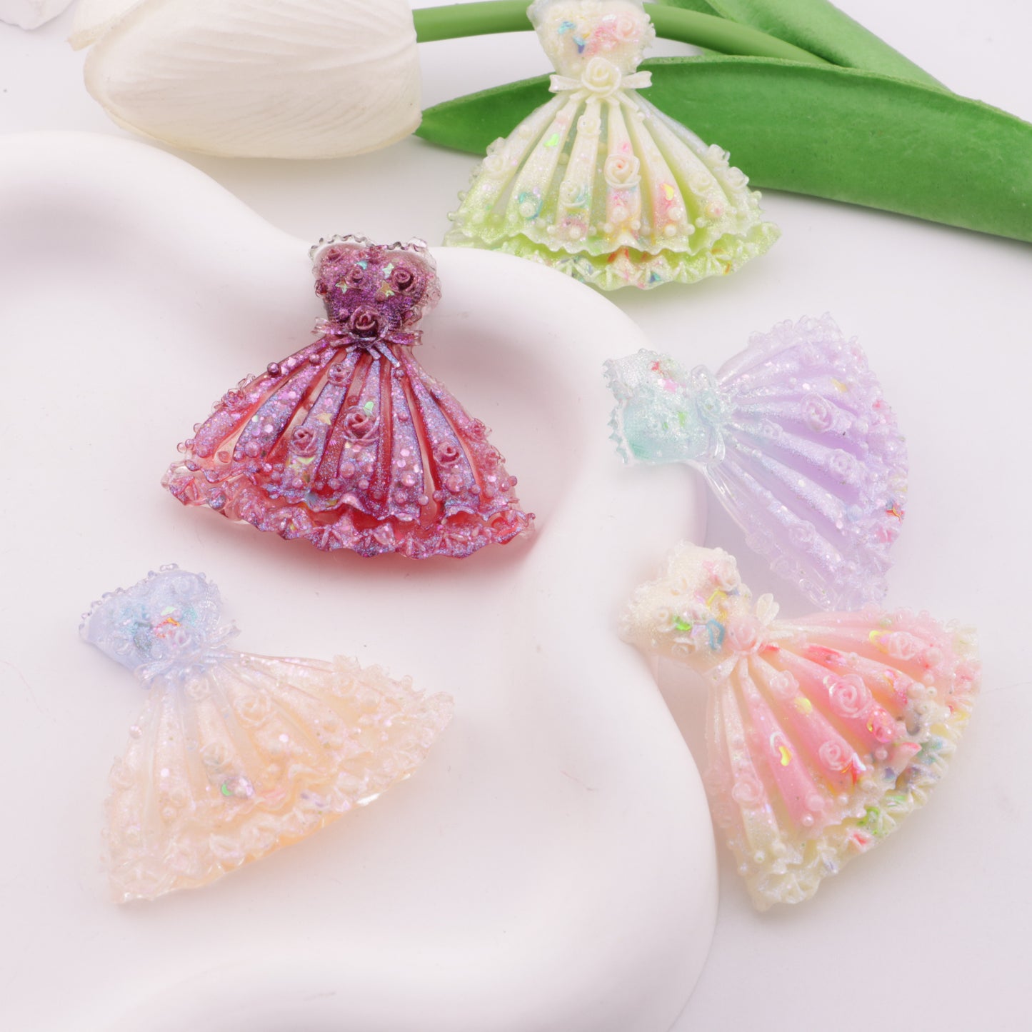 FS6383- 47×41Mm Luminous Rose Dress Charms