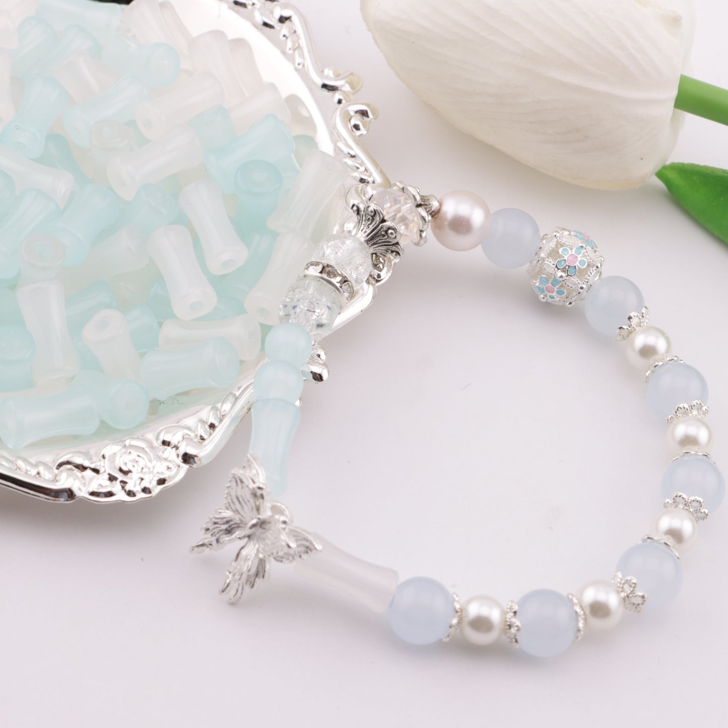FS6369- 12mm Glass Bamboo Beads Glass (12mm ガラス バンブービーズ ガラス)