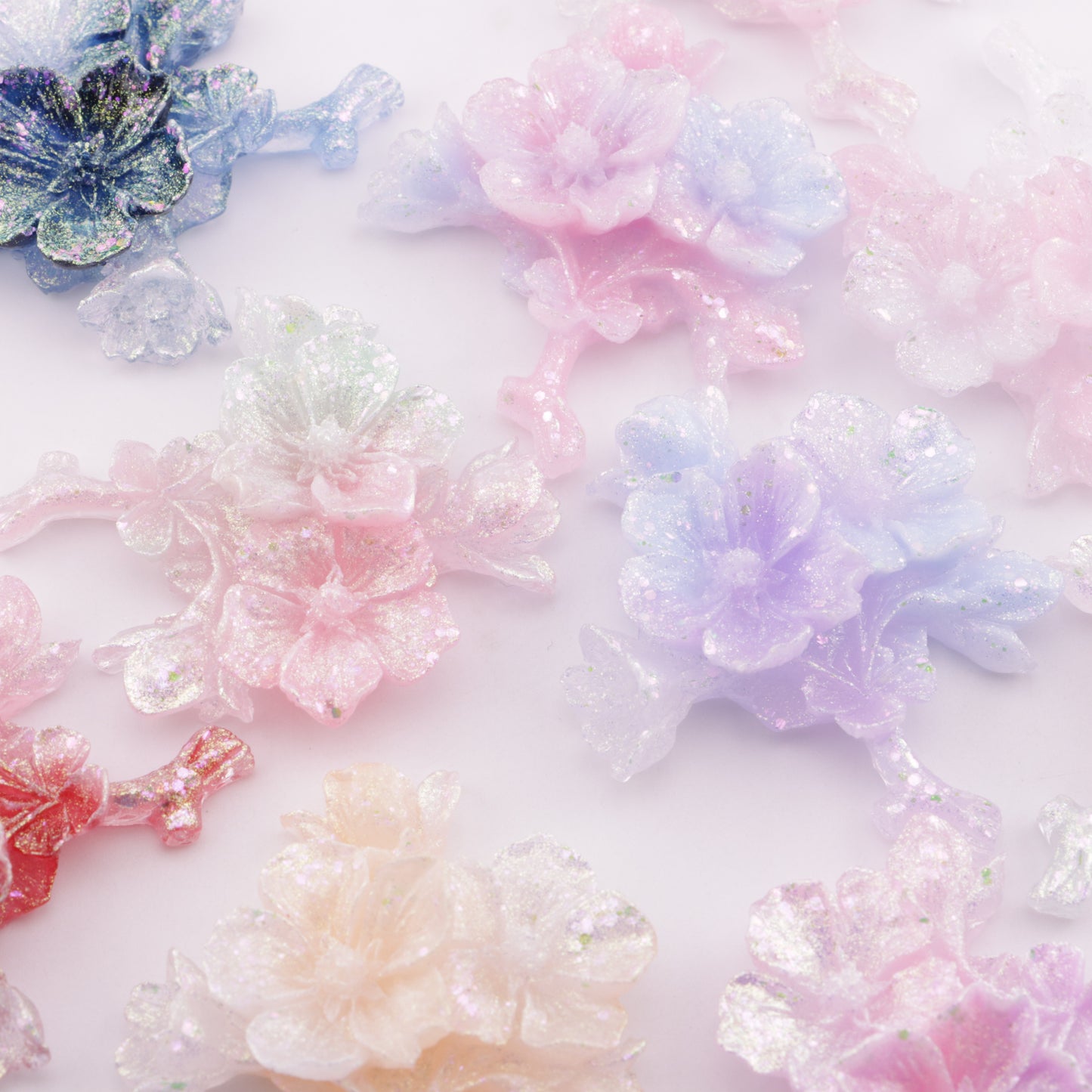FS6386- 56×49mm Luminous Peach Blossom Branch Charms