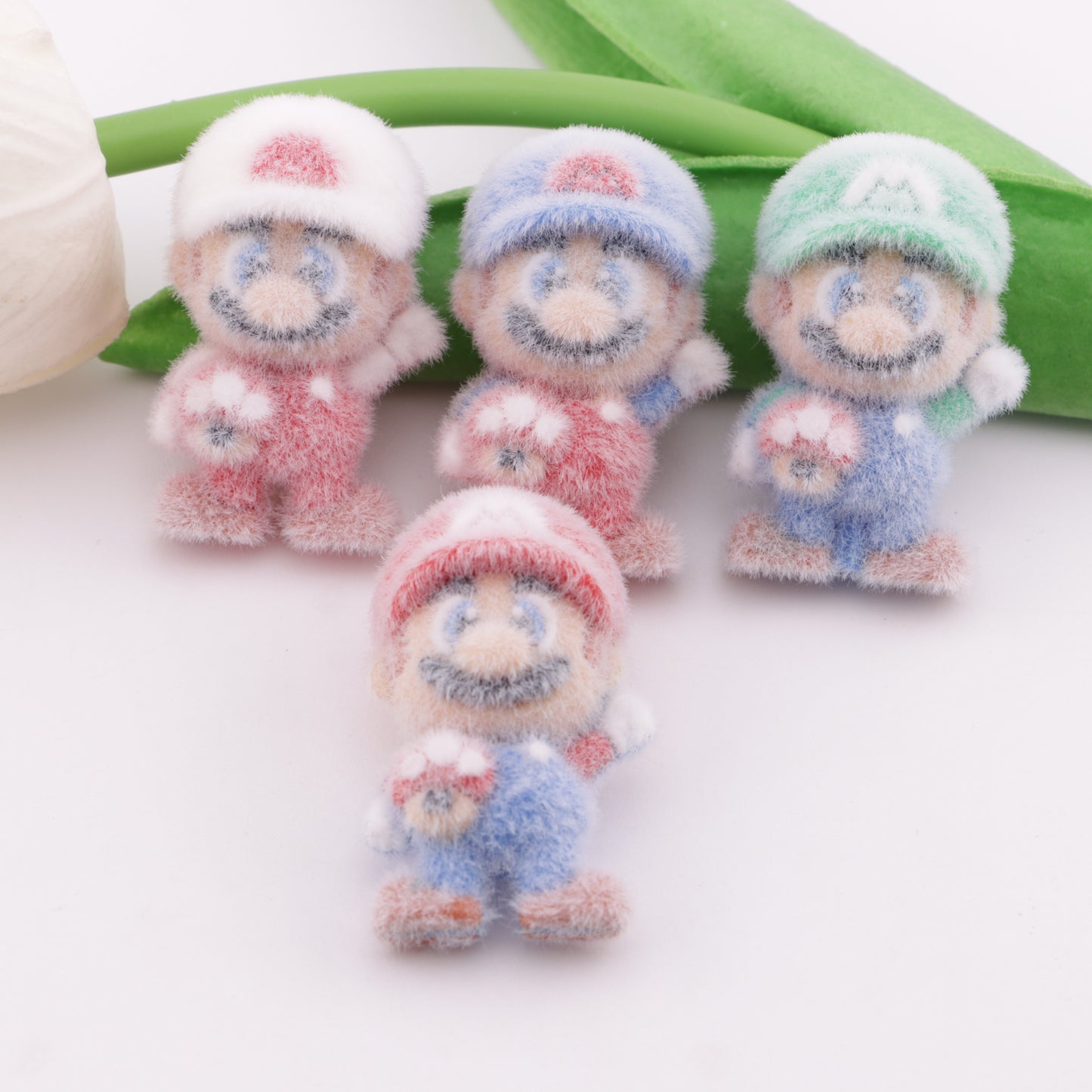 FS6379- 31×18Mm Flocked Super Mario Beads Flocked Super Mario Beads