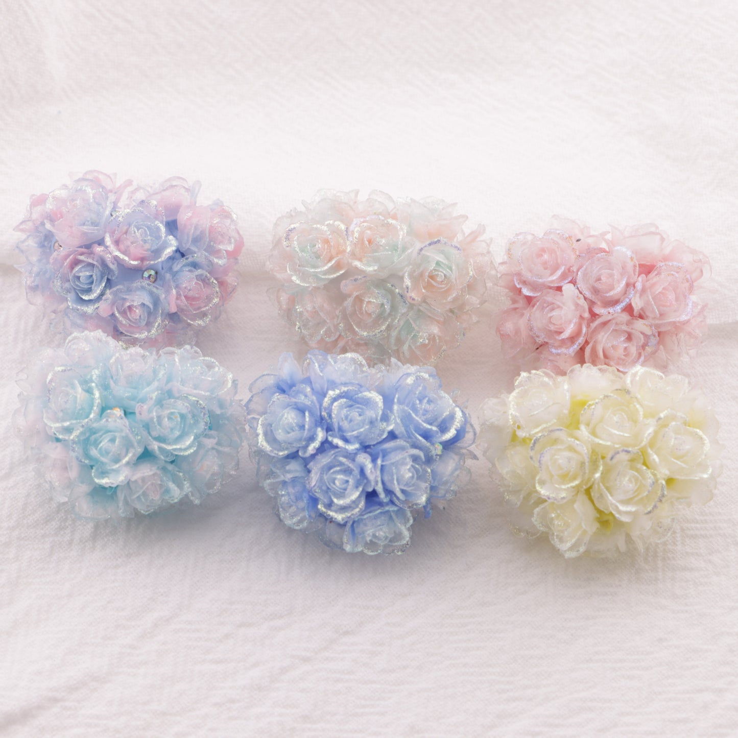 FS6397- 30×24mm Style A Luminous Full Soft Flower Heart Beads A Style Luminous Full Soft Flower Heart Clay Beads Fit For Pen