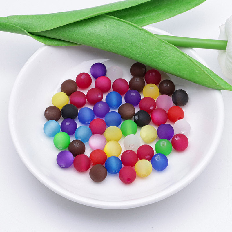 FS5233- 8mm Cat Eyes Beads Iridescent Cat's Eye Beads