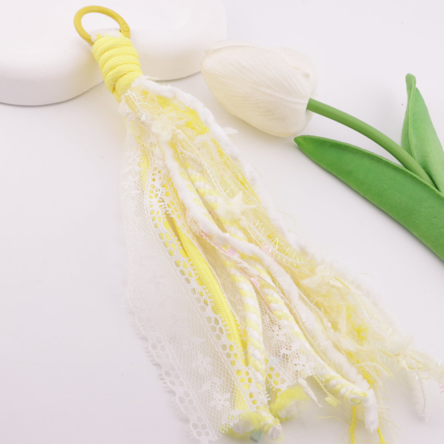 FS6408- A Lace Rope Braided Keychain A Lace Rope Braided Keychain Pendant
