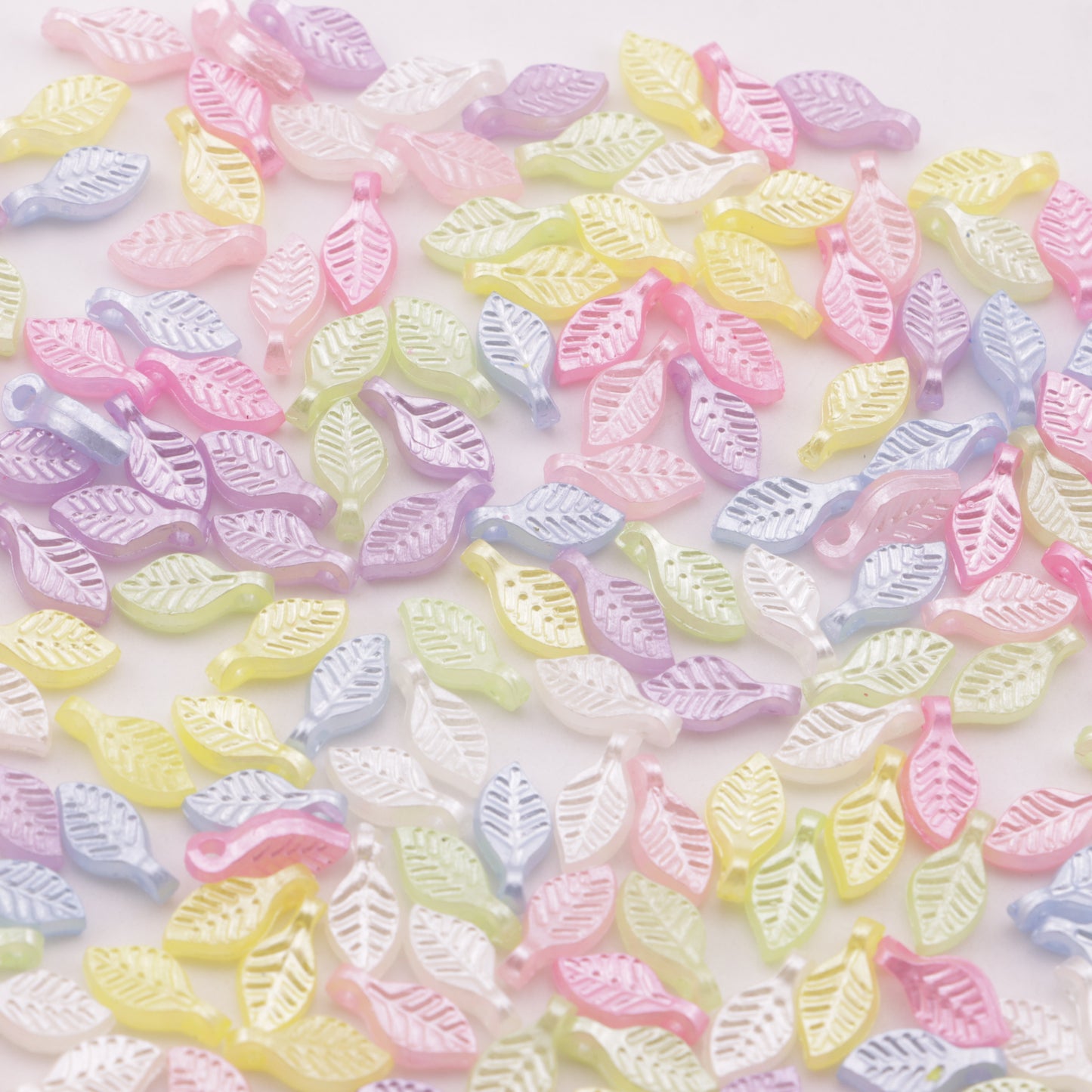 FS6458- Approximately 5×10mm Imitation Pearl Leaf Hanging Hole