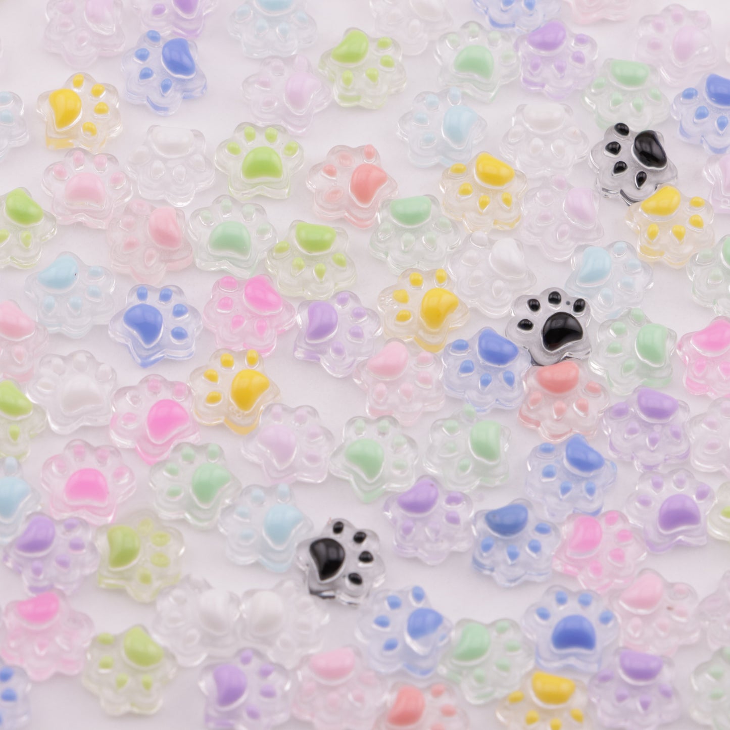 FS6459- About 10mm Two-Color Luminous Cat Claw Nail Art Stickers