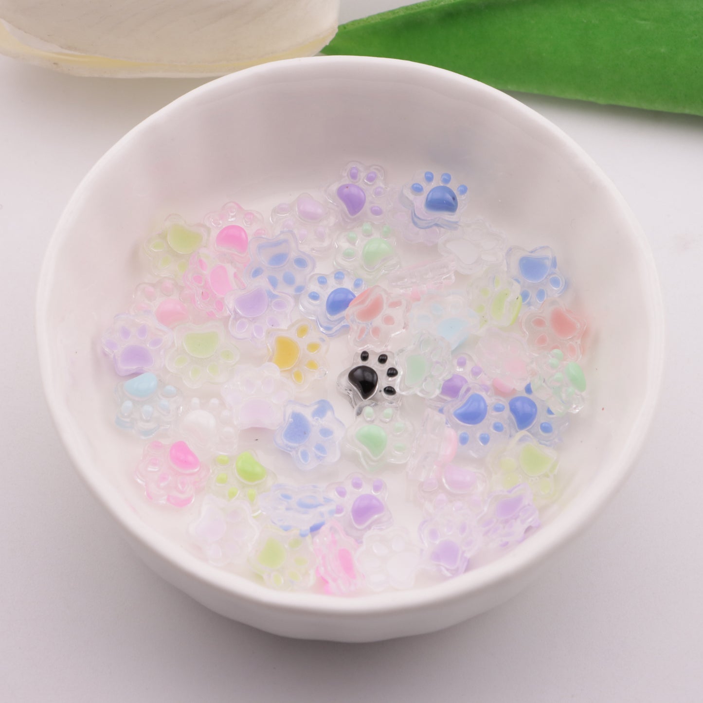 FS6459- About 10mm Two-Color Luminous Cat Claw Nail Art Stickers