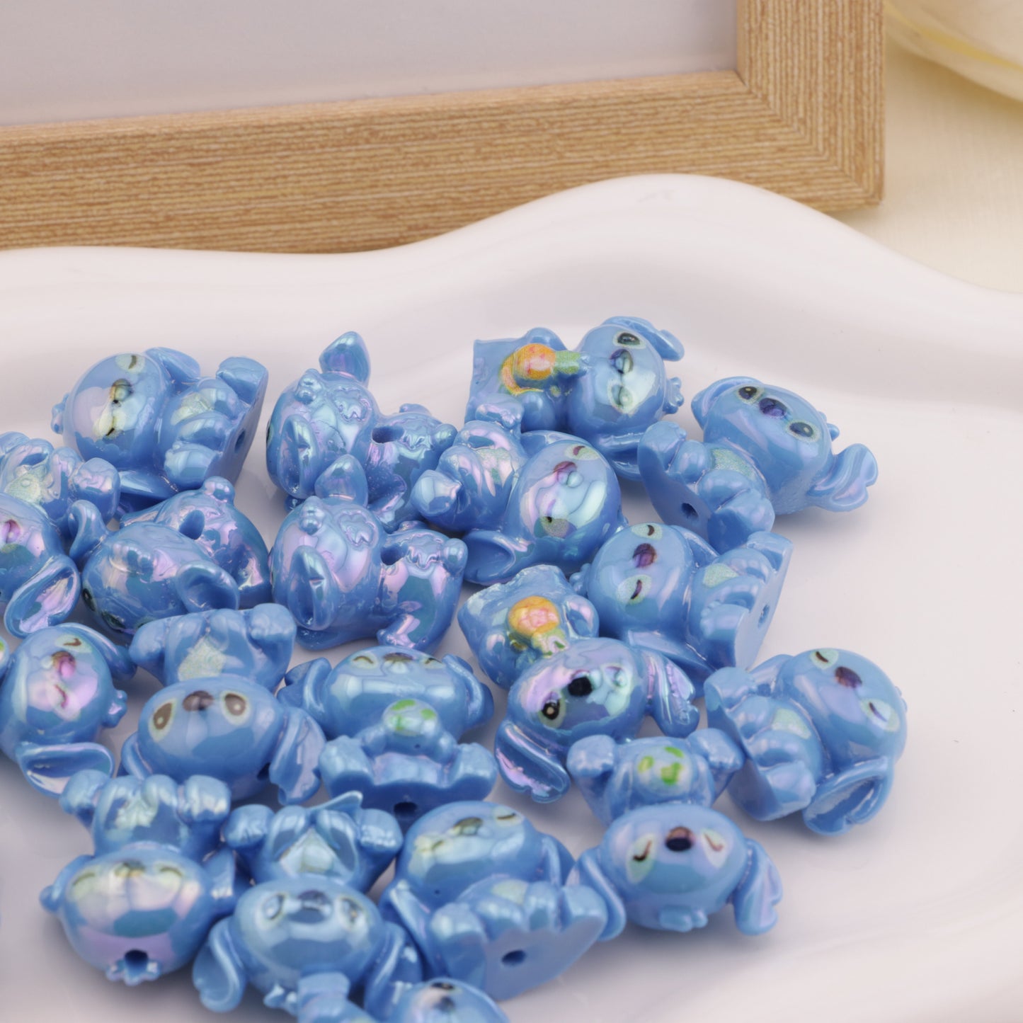 FS6466- Approximately 22×20mm 3D Stitch Resin Beads (約22×20mmの3Dステッチレジンビーズ)