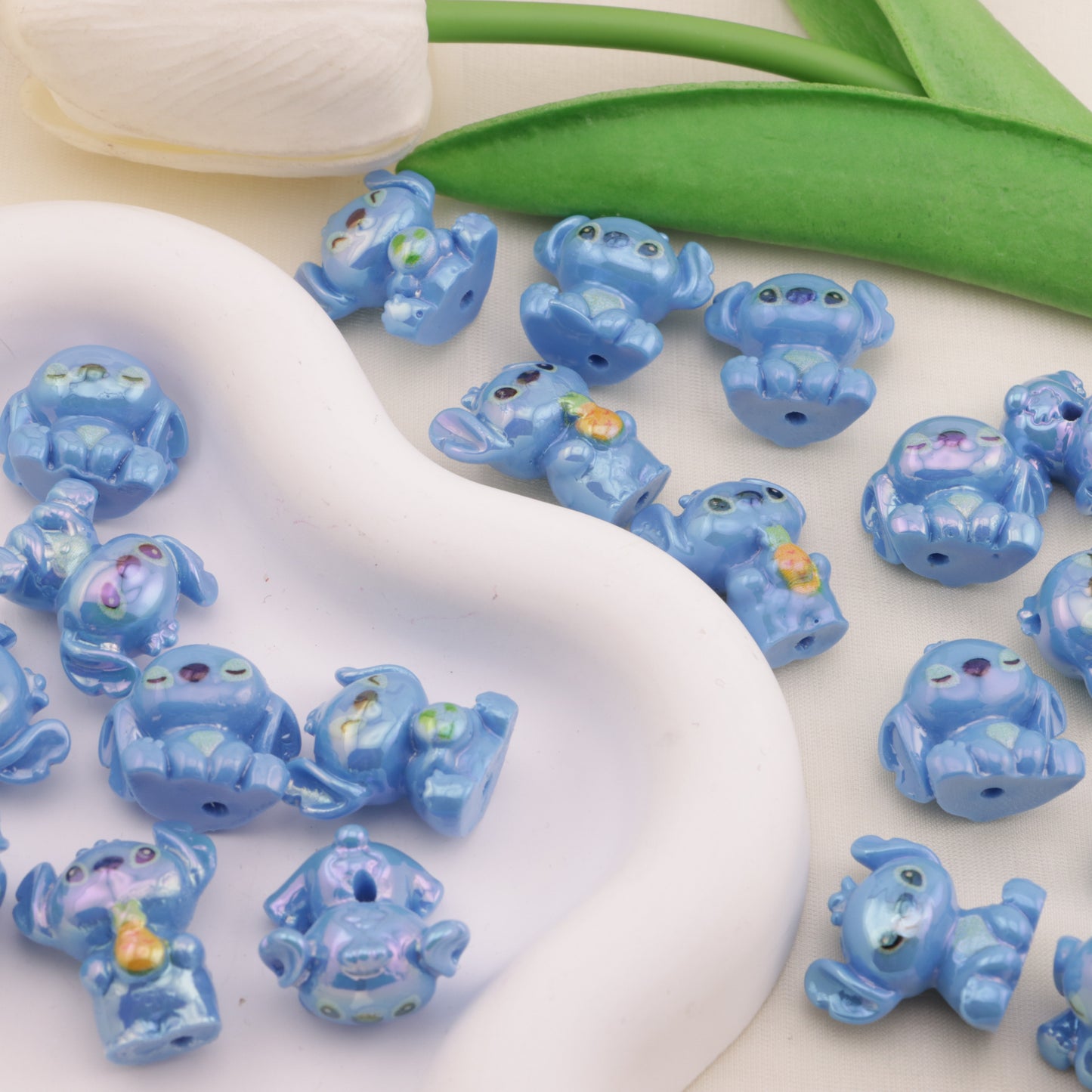 FS6466- Approximately 22×20mm 3D Stitch Resin Beads (約22×20mmの3Dステッチレジンビーズ)