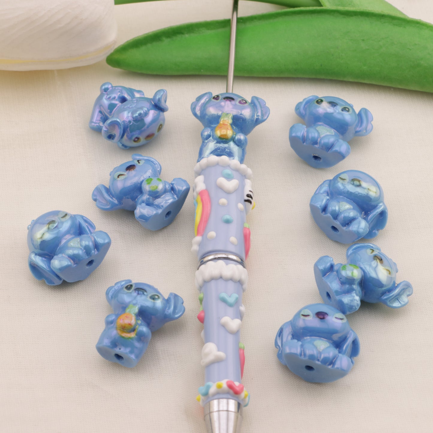 FS6466- Approximately 22×20mm 3D Stitch Resin Beads (約22×20mmの3Dステッチレジンビーズ)