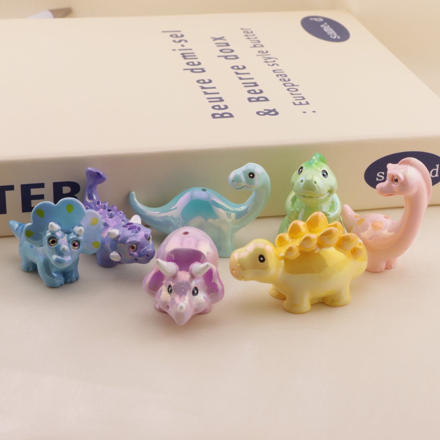 FS6501- 3.5×2.8cm UV-Plated Dinosaur Resin Beads (3.5×2.8cm UVメッキ恐竜樹脂ビーズ)