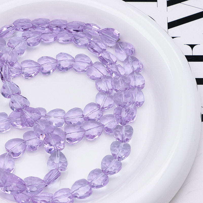 FS5377- 10*10mm About 70PCS/Strand Heart Glass Beads