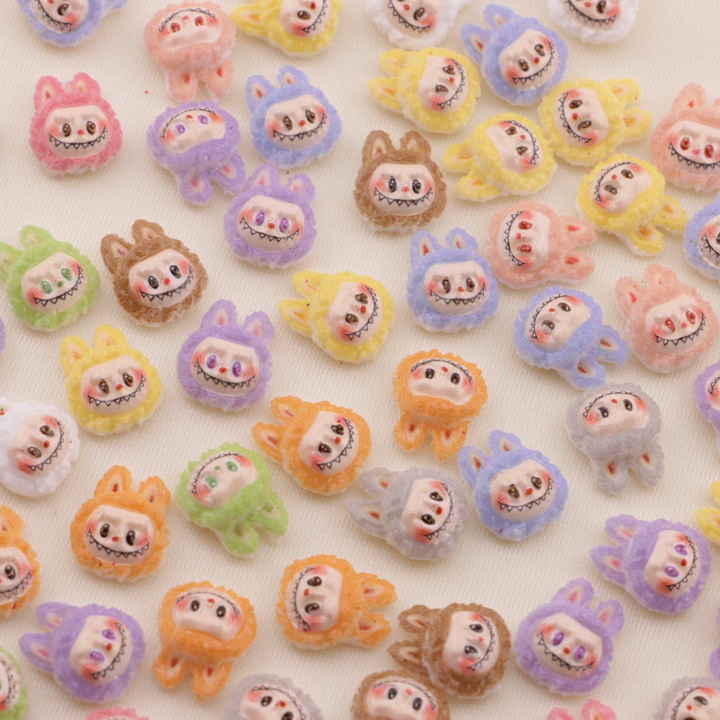 FS6460-Approximately 10mm Labubu Head Resin Nail Charms (約10mm ラブブヘッド レジンネイルチャーム)