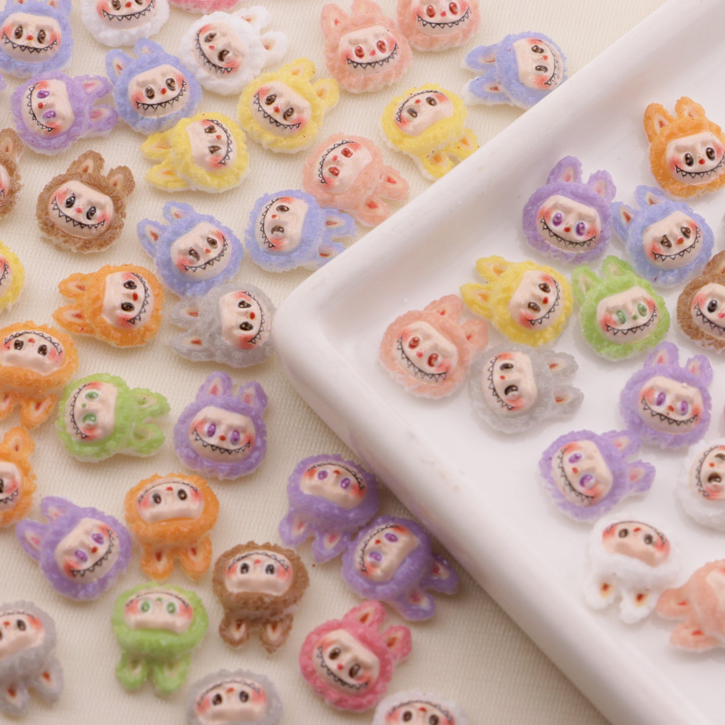 FS6460-Approximately 10mm Labubu Head Resin Nail Charms (約10mm ラブブヘッド レジンネイルチャーム)
