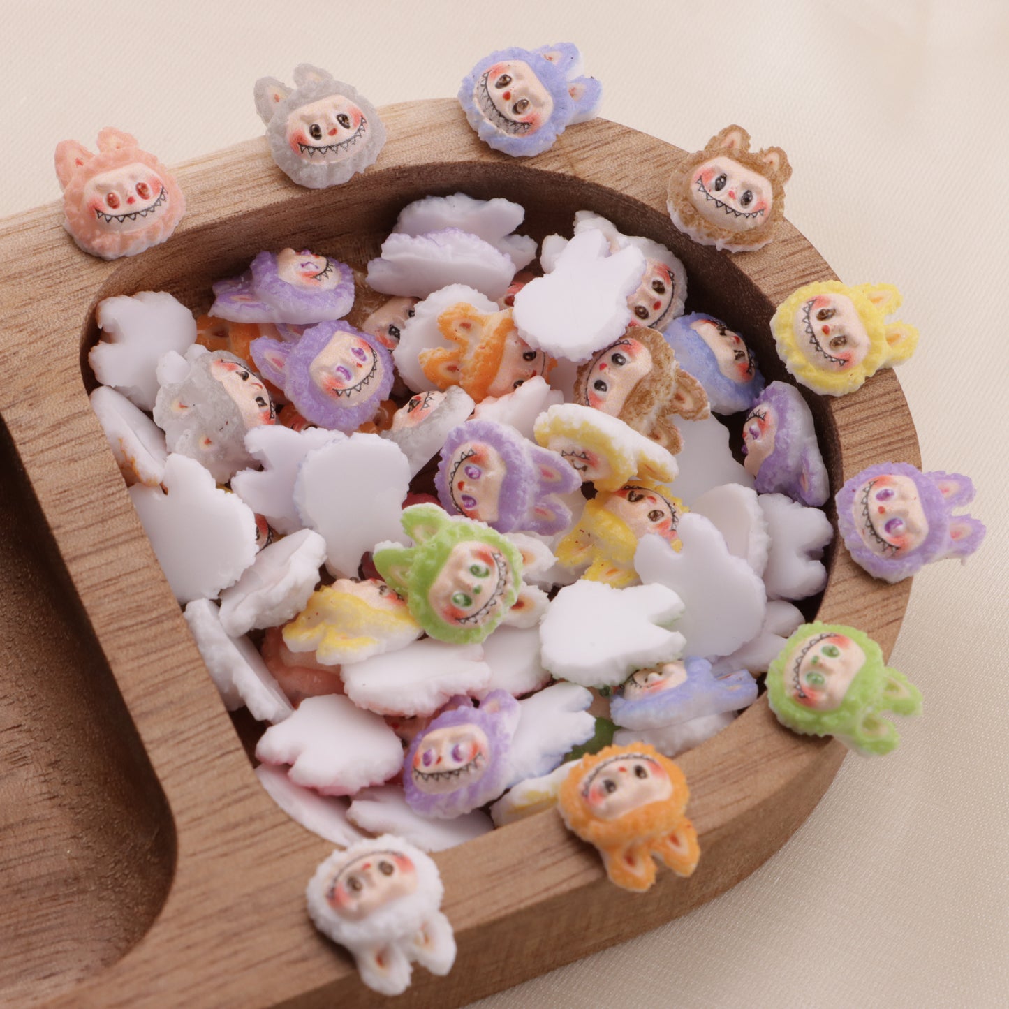 FS6460-Approximately 10mm Labubu Head Resin Nail Charms (約10mm ラブブヘッド レジンネイルチャーム)