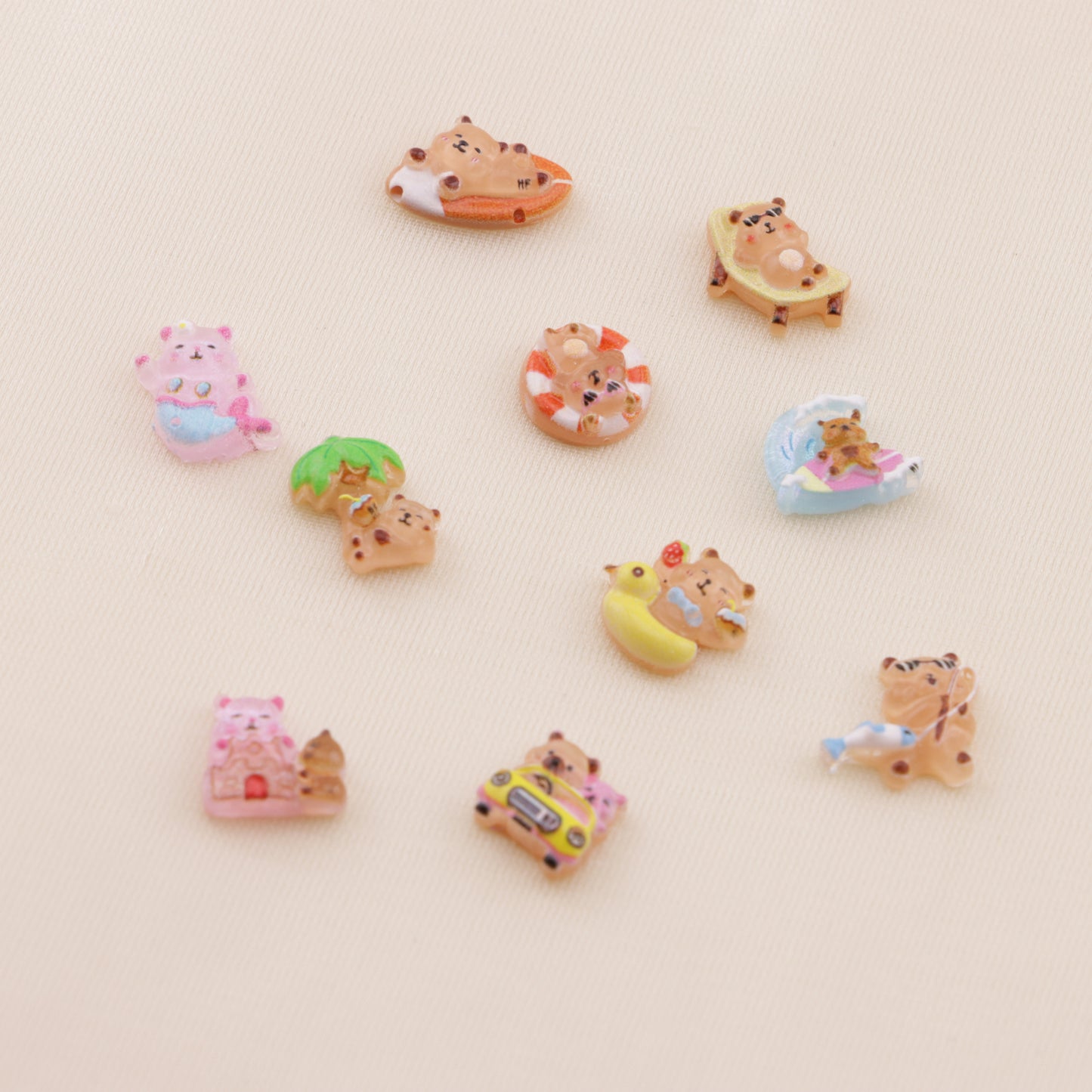 FS6478- About 8mm Capybara Nail Charms (約8mmのカピバラネイルチャーム)