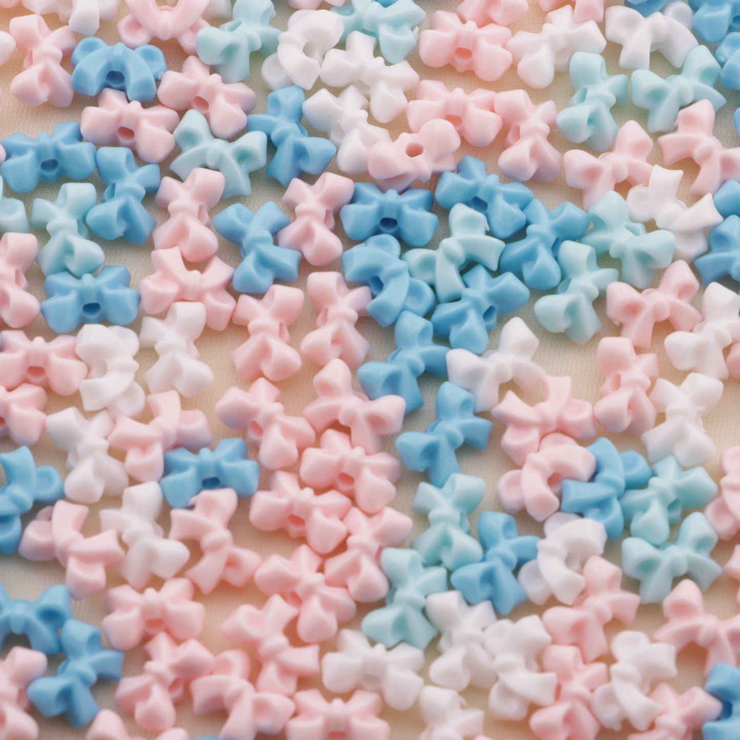 FS6474- Approximately 8×10mm Acrylic Bowknot Beads (約8×10mmのアクリル蝶結びビーズ)