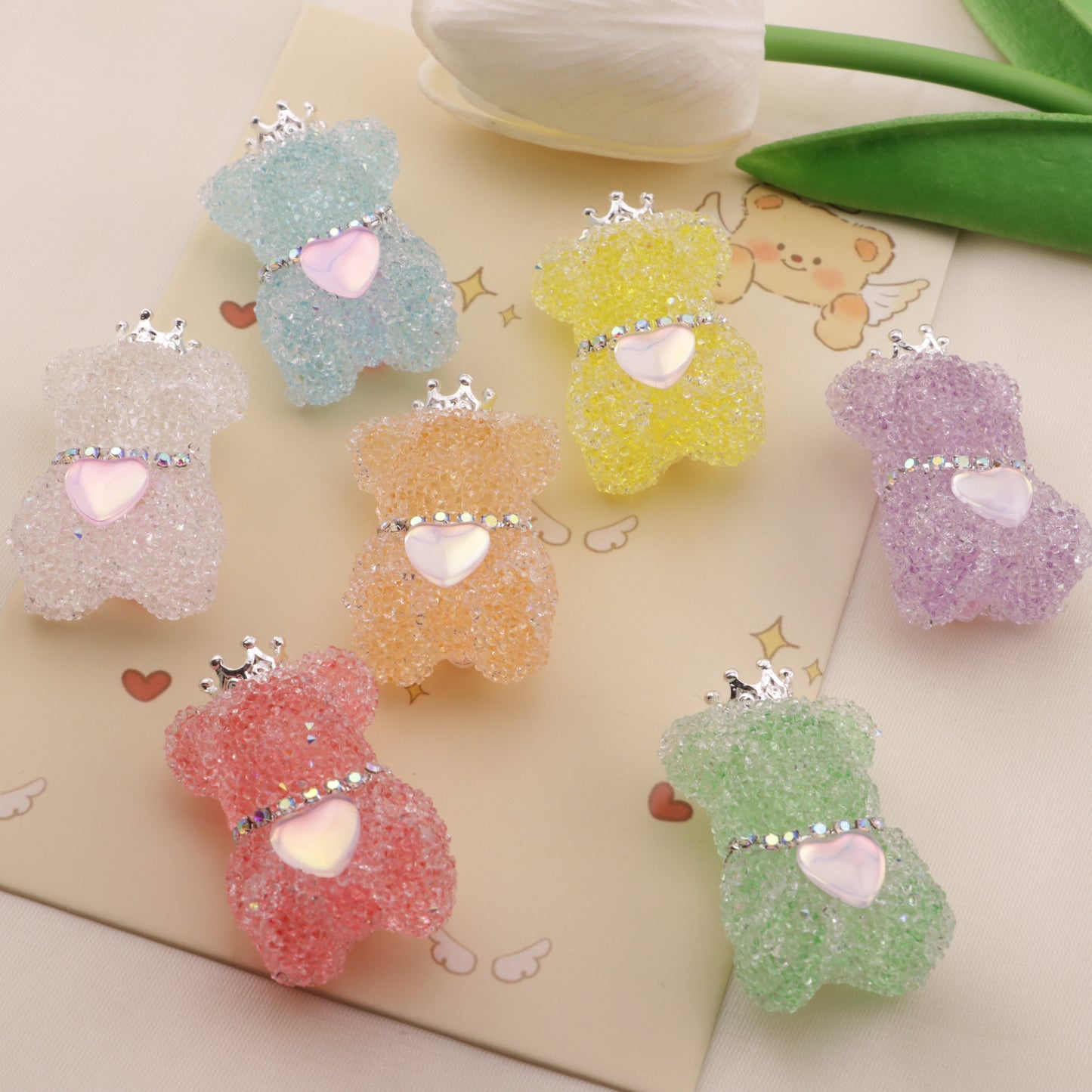 FS6489- Approximately 24Mm Sugar Bear Beads(約24mmのシュガーベアビーズ)