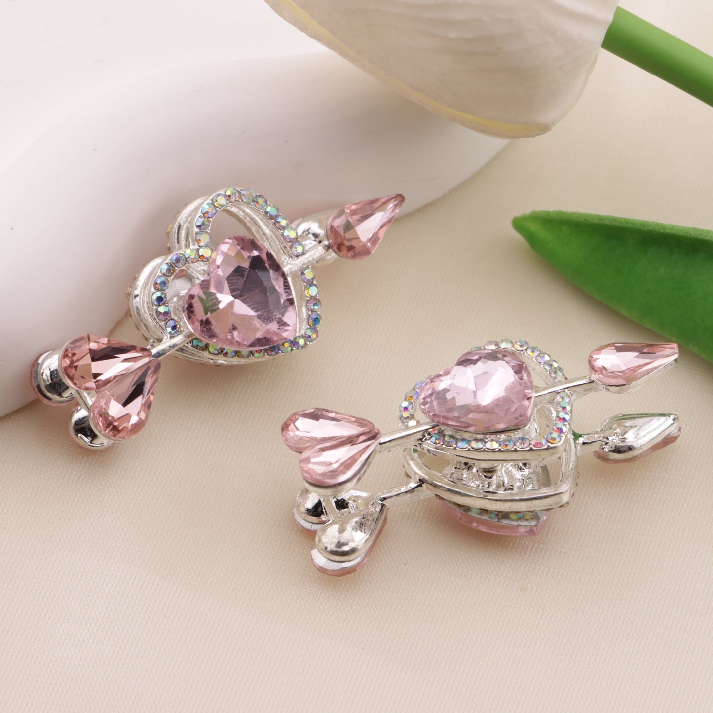 FS6490- Approximately 2.5×4.6×2Cm Cupid Heart Alloy Beads(約2.5×4.6×2cm キューピッドハート合金ビーズ)