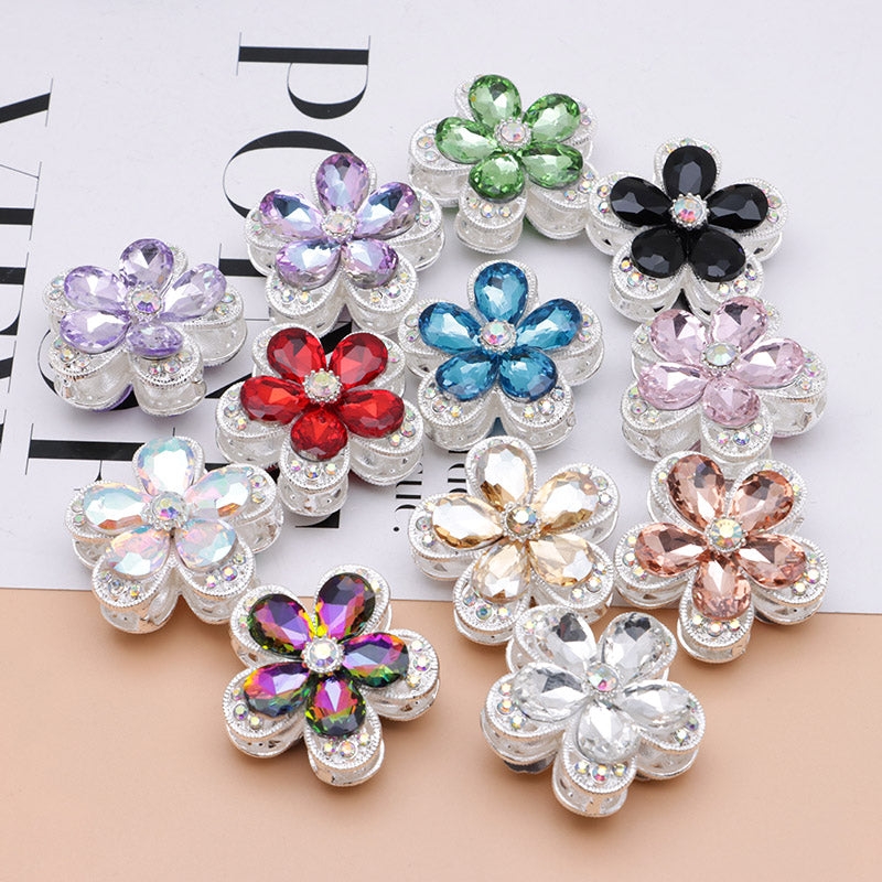 FS4833- 3.6×3.6 Cm Alloy Hollow-out Five-petal Alloy Beads That Can Pass A Pen
