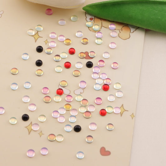 FS6542- 4mm セミサークル モカ クリスタル ダイヤモンド セミサークル モカ クリスタル ダイヤモンド