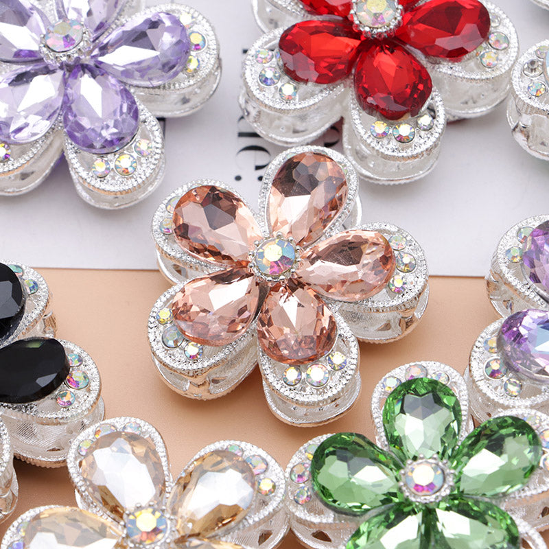 FS4833- 3.6×3.6 Cm Alloy Hollow-out Five-petal Alloy Beads That Can Pass A Pen