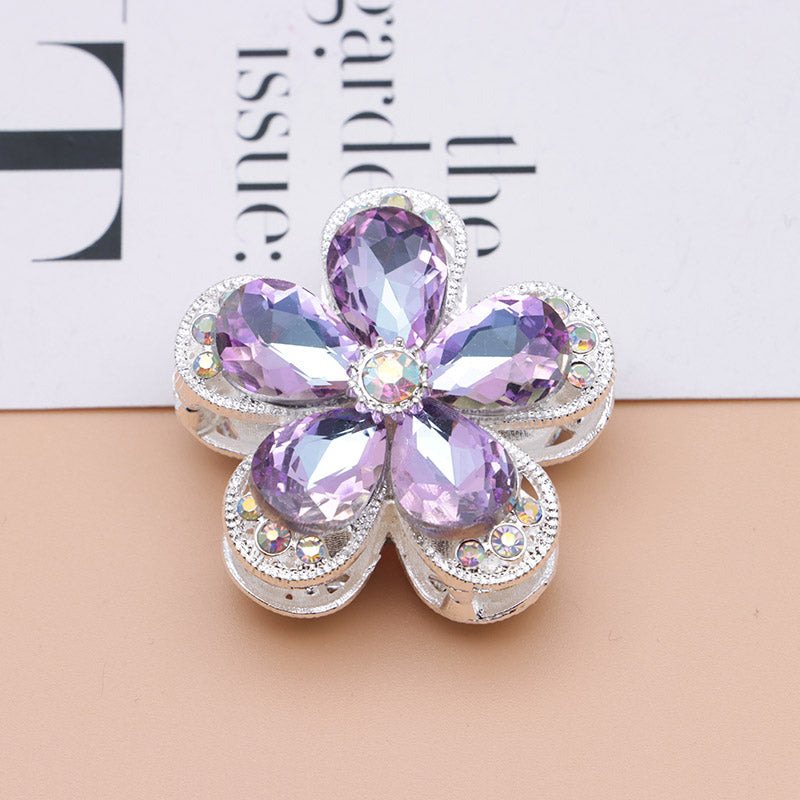 FS4833- 3.6×3.6 Cm Alloy Hollow-out Five-petal Alloy Beads That Can Pass A Pen