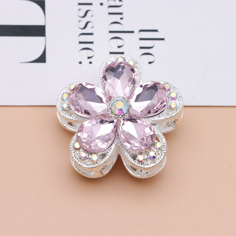 FS4833- 3.6×3.6 Cm Alloy Hollow-out Five-petal Alloy Beads That Can Pass A Pen