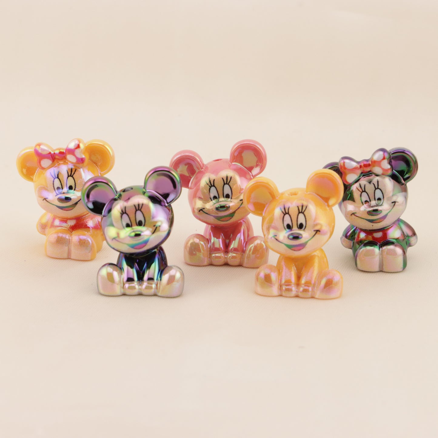 FS6563- Approximately 23*28mm UV Mickey Minnie Beads Fit For Pen Through Pen